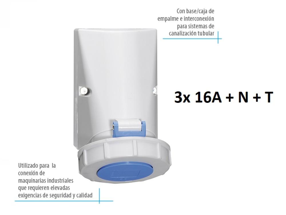 FICHA INDUSTRIAL EXTERIOR HEMBRA 3x 16A + N + T KALOP