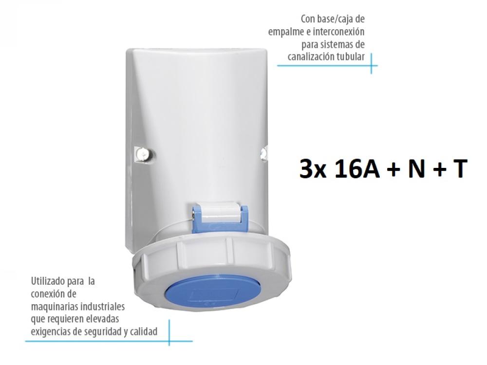 FICHA INDUSTRIAL EXTERIOR HEMBRA 3x 16A + N + T KALOP