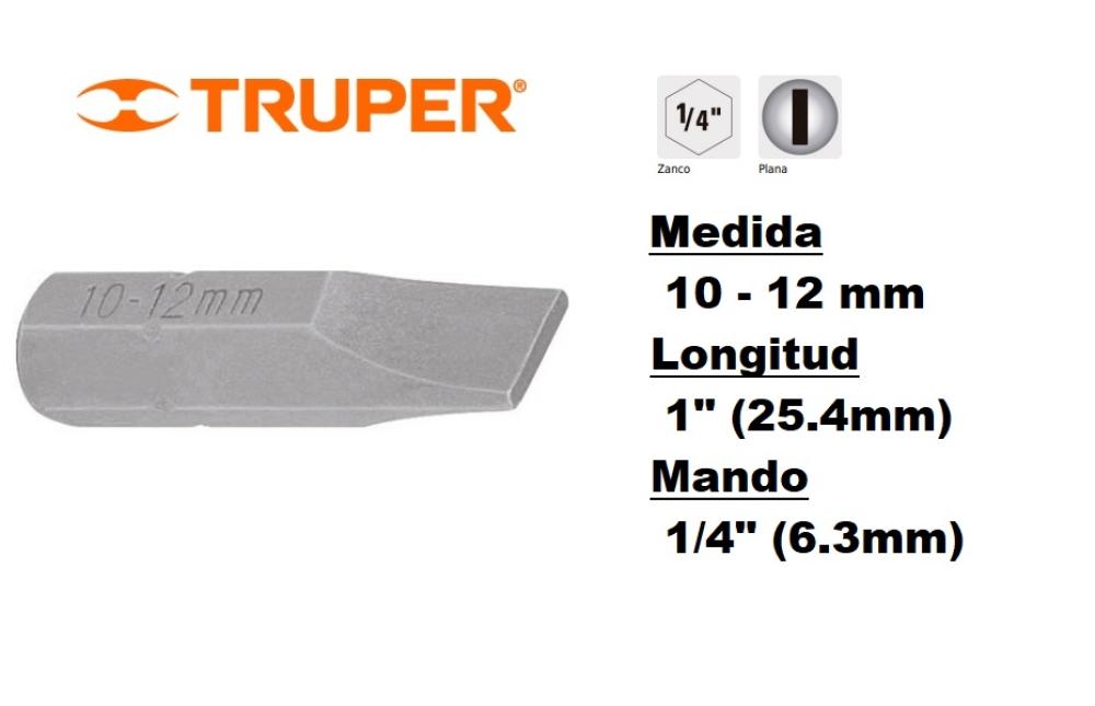 PUNTA 10 - 12mm PLANO 1" LARGO TRUPER