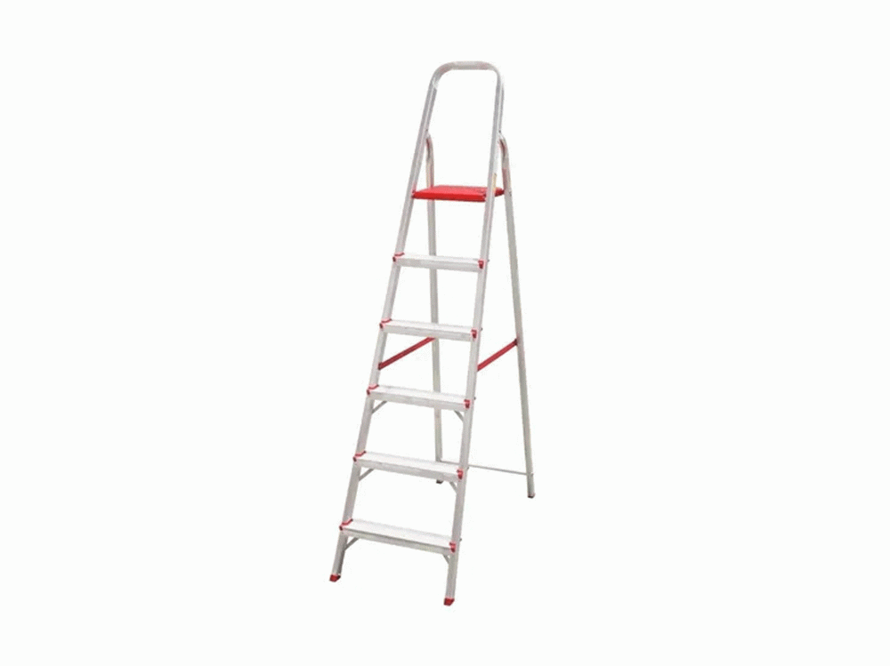 ESCALERA DE ALUMINIO 169cm 6 ESCALONES LUSQTOFF