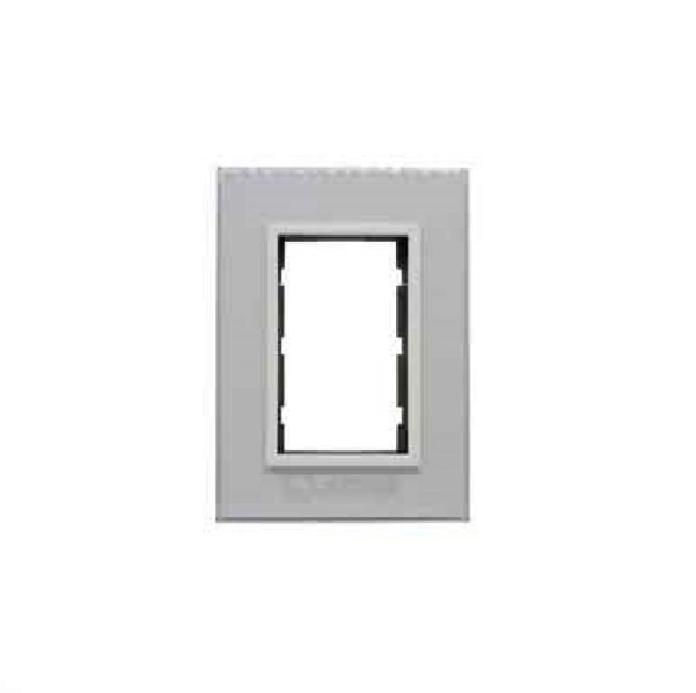TAPA BASTIDOR CRISTAL RECTANGULAR 10x5 BLANCA PLATA JELUZ