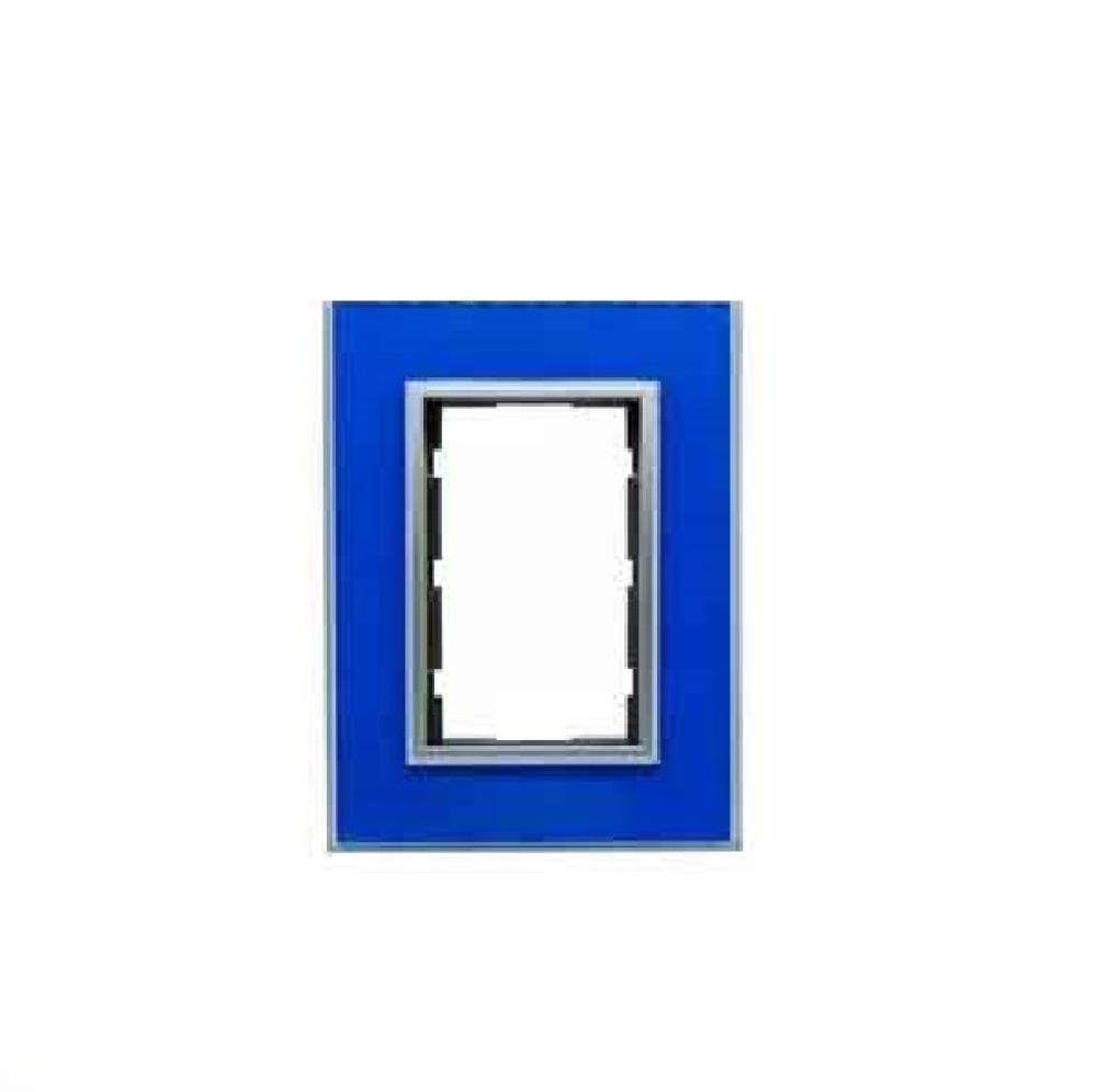 TAPA BASTIDOR CRISTAL RECTANGULAR 10x5 AZUL PLATA JELUZ