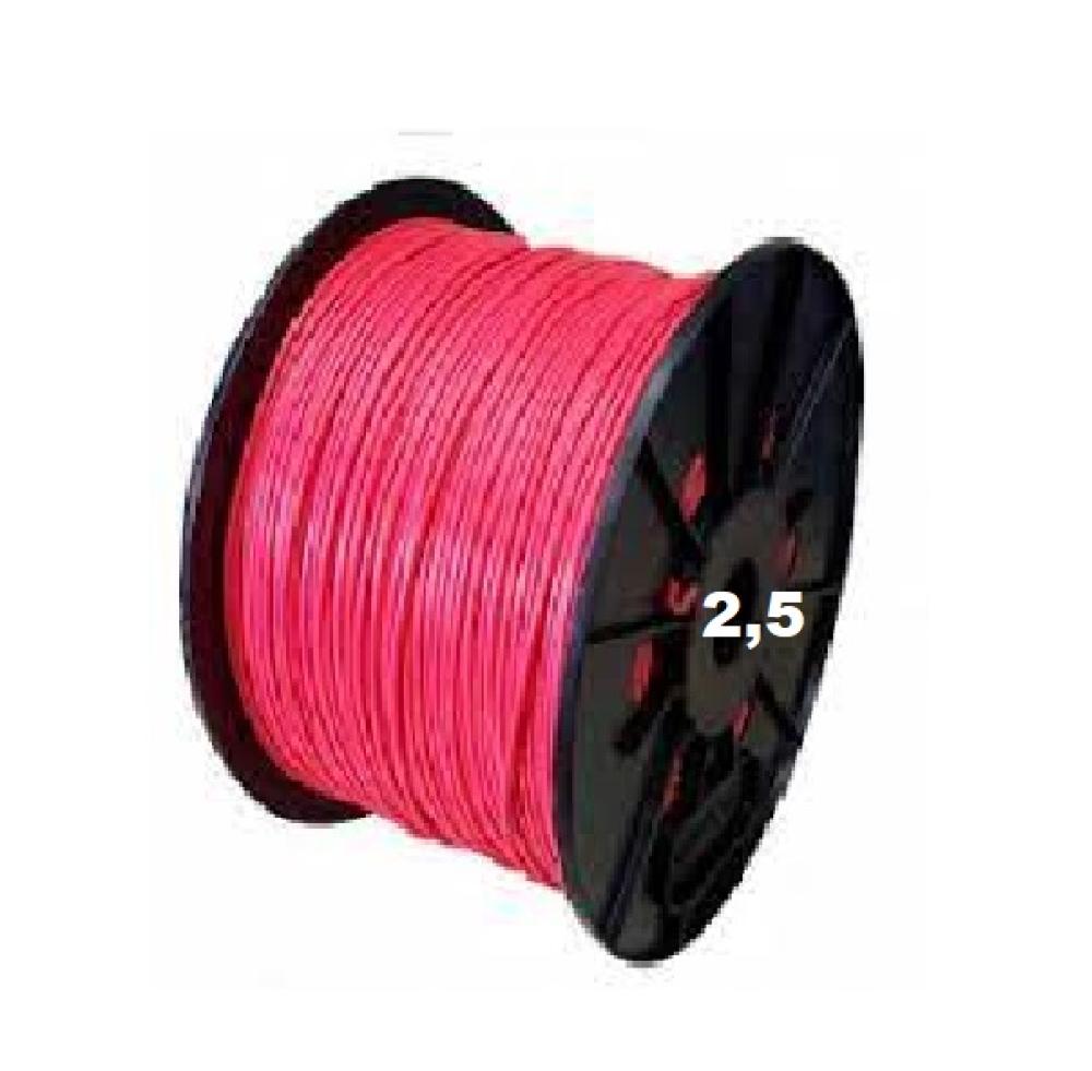 BOBINA CABLE UNIPOLAR 1x 2,5 ROJO NASELLO