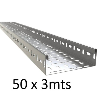 BANDEJA PORTACABLE PERFORADA 50 x 3mts CHAPA 0.7 ELECE