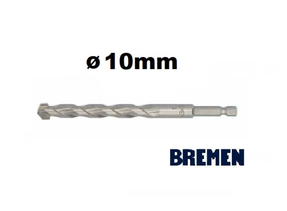 MECHA para HORMIGÓN (Widia) ø 10 x 120mm [Encastre Hexagonal] BREMEN