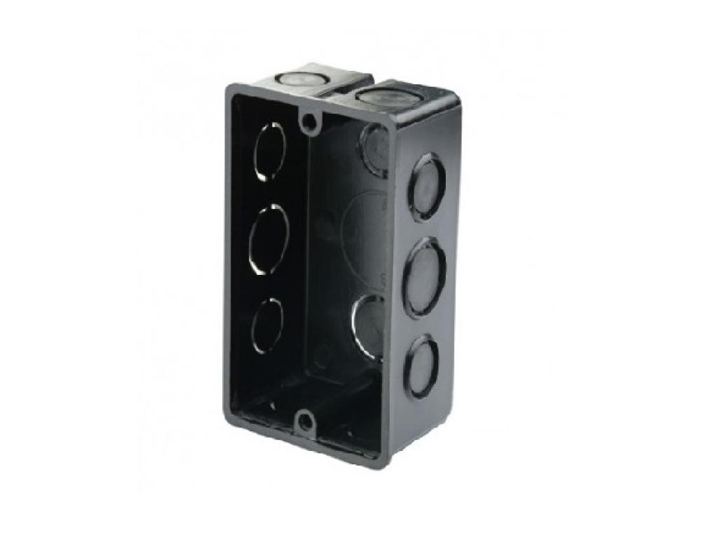 CAJA EMB RECTANGULAR PVC NEGRA BOLTZ
