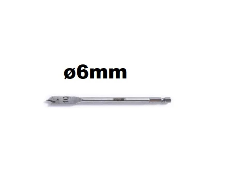 MECHA para MADERA (Paleta / Tricúspide) ø 6mm BREMEN
