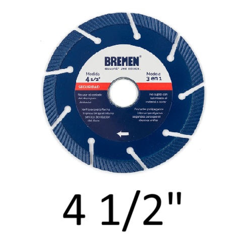 DISCO DIAM. 4-½" Humedo (CONTINUO) BREMEN