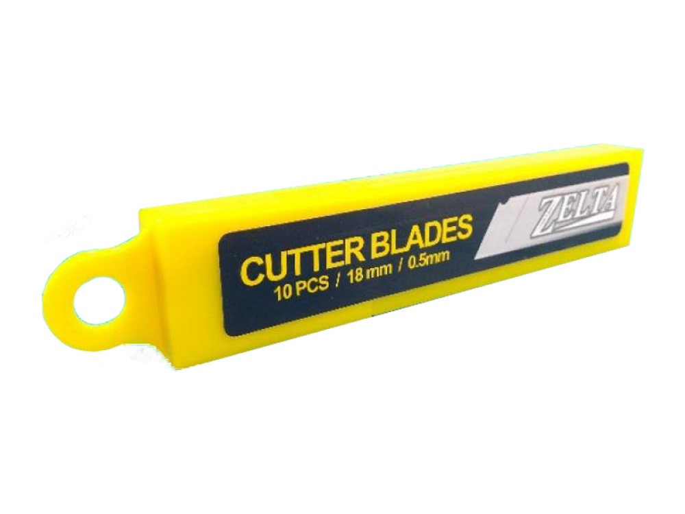 HOJA DE CUTTER 18mm CAJA X 10 Unds ZELTA