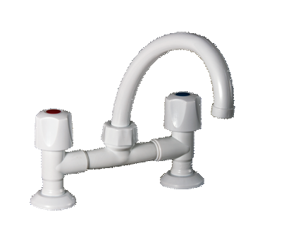 [10205-GINYPLAST] MEZCLADORA DE MESADA PICO CURVO MOVIL CORONA GINYPLAST