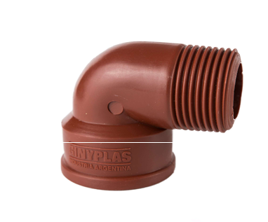 [40108-GINYPLAST] CODO PP MACHO - HEMBRA 3/4” GINYPLAST
