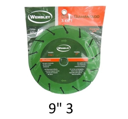 [6765-BREMEN] DISCO DIAM. 9" 3 en 1 BREMEN
