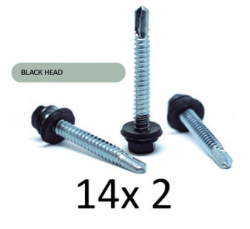 [255-2214212-BUL] BUL HEXAG PTA MECHA CON ARAND. 14 X 2 BLACK HEAD (100) BUL