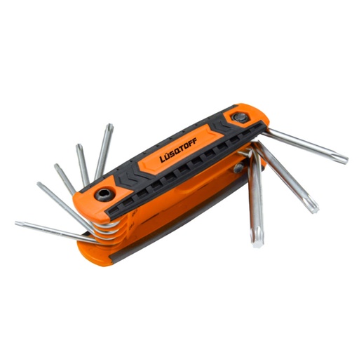 [L6958-LUSQTOFF] (12)JUEGO DE 8 LLAVES TORX PLEGA LUSQTOFF