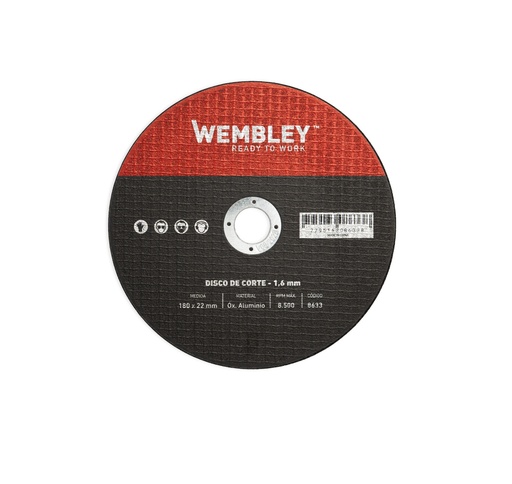 [8633-BREMEN] DISCO DE CORTE WEMBLEY® 7" (180x1.6x22mm) OX. ALUMINIO [10 unid] BREMEN
