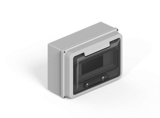 [160900G-GENROD] CAJA IP65 P/9 POLOS DIN  - GRIS GENROD