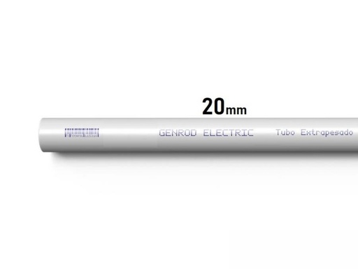 [TR20ED-GENROD] CAÑO RIGIDO x 3MT 20mm 3/4 EXTRAPESADO GENROD