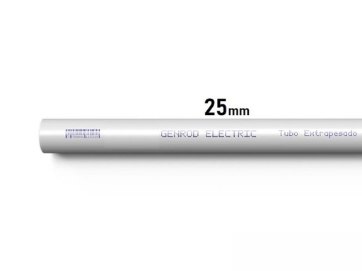 [TR25ED-GENROD] CAÑO RIGIDO x 3MT 25mm EXTRAPESADO GENROD