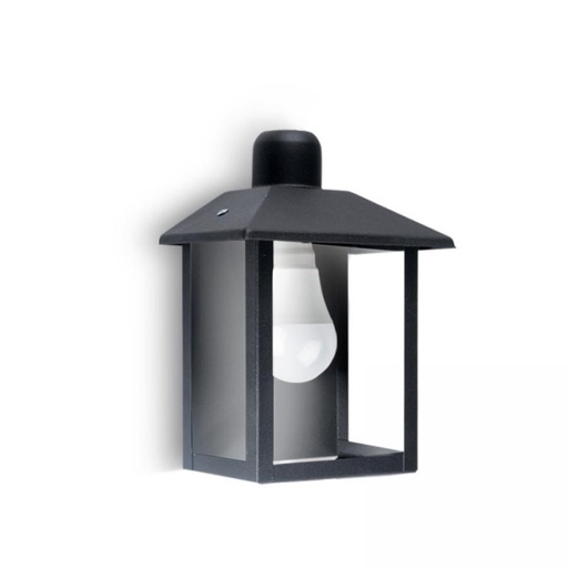 [5505-02] FAROL RECTO DE PARED NEGRO E27 SAN JUSTO 