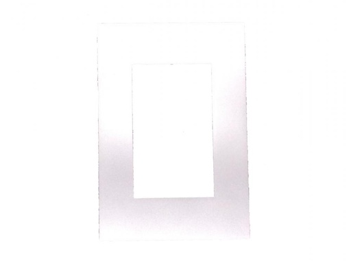 [J450987] TAPA RECTANGULAR 10x5 PLATA JELUZ PLATINUM