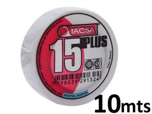 [CA10TB] CINTA PVC 10 MTS BLANCA TACSA