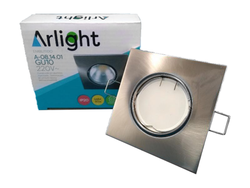 [A-08.14.01NS] SPOT CUADR EMB MOVIL 105mm GU10 ACERO ARLIGHT