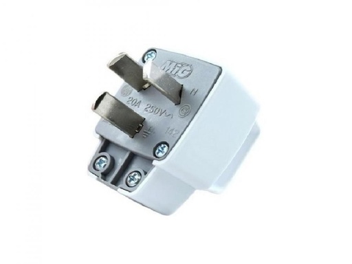 [142] FICHA TRES PATAS CON OREJA MACHO 20A BLANCA MIG
