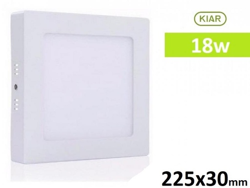 [286-KIAR] PLAFON LED CUADRADO EXTERIOR 18W LUZ DIA RESILIENTE