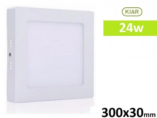 [287-KIAR] PLAFON LED CUADRADO EXTERIOR 24W LUZ NEUTRA RESILIENTE