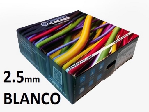 [UNI2,5BNASE] ROLLO CABLE UNIPOLAR 1x 2,5 BLANCO NASELLO