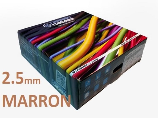[UNI2,5MNASE] ROLLO CABLE UNIPOLAR 1x 2,5 MARRON NASELLO