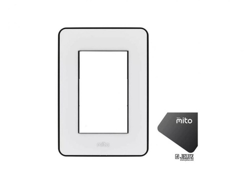[3002-13] TAPA BASTIDOR MITO BLANCO CON MARCO NEGRO JELUZ