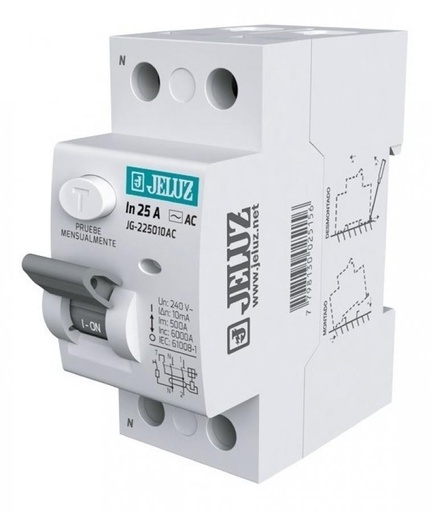 [JG-225030AC] DISYUNTOR BIPOLAR 2x 25A 30mA JELUZ