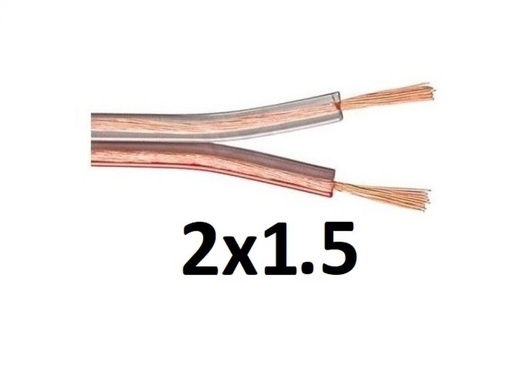 [PAR1,5CNASE] ROLLO CABLE PARALELO 2x 1,5 CRISTAL NASELLO
