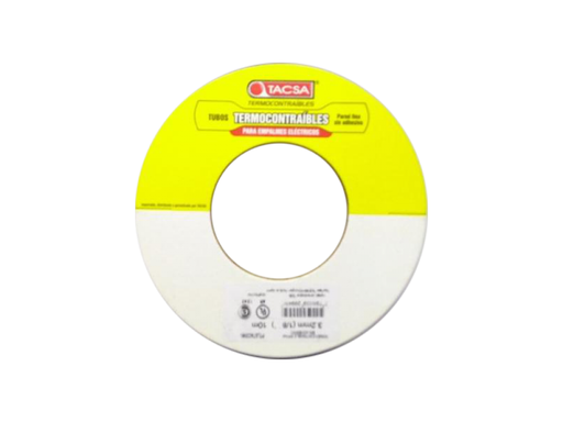 [TAC00127] TERMOCONTRAIBLE 3/8" BOBINA X MTS PARACABLE 9,5mm / 4,8mm TACSA