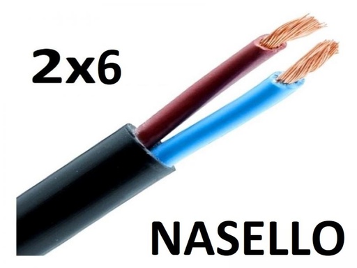 [TPR2X6NASE] ROLLO CABLE TIPO TALLER 2x 6 NASELLO