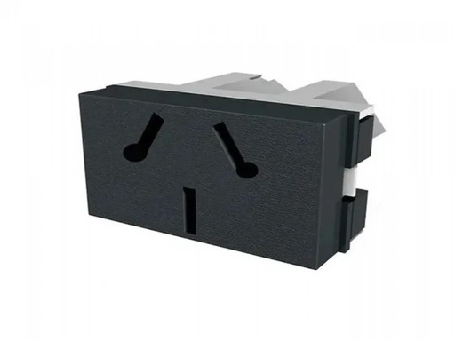 [J80067] MODULO TOMA BI NORMA 10A NEGRO JELUZ PLATINUM