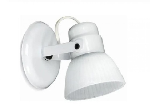 [8000-02] SPOT 1 LUZ BASE REDO TULIPA VIDRIO E27 NEGRO SAN JUSTO