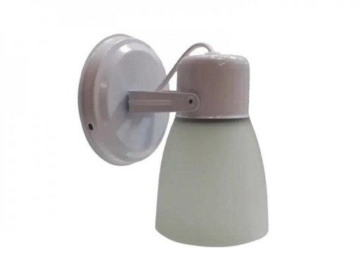 [8000-01] SPOT 1 LUZ BASE REDO TULIPA VIDRIO E27 BLANCO SAN JUSTO