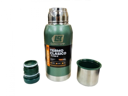 [TL750-9-LUSQTOFF] TERMO CLASICO 0,75 LTS COLOR VERDE LUSQTOFF
