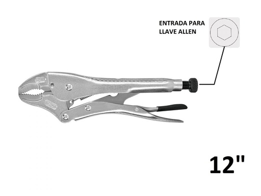 [17429] PINZA DE PRESION MORDAZA CURVA 12" TRUPER