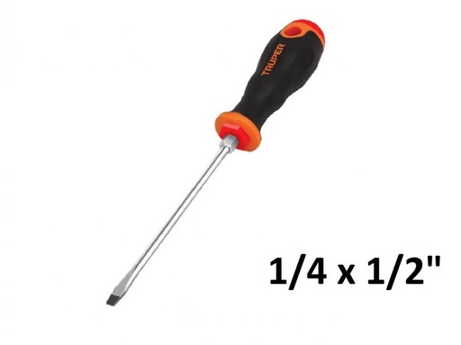 [14003] DESTORNILLADOR MANGO CONFORGRIP PLANO 1/4 x 1/2" PRETUL