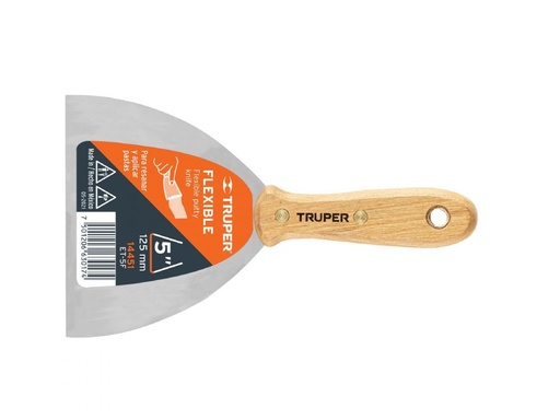 [14451] ESPATULA CON MANGO DE MADERA 125mm TRUPER