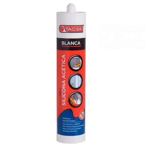 [TAC00135T] SILICONA ACETICA TRANSPARENTE MULTIUSO 280cc TACSA