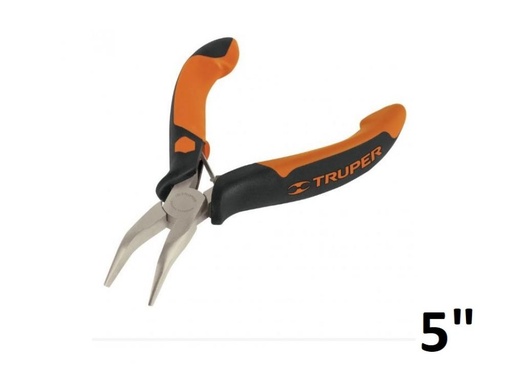 [17365] MINI PINZA DE PUNTA 1/2 CAÑA CURVA 5" TRUPER