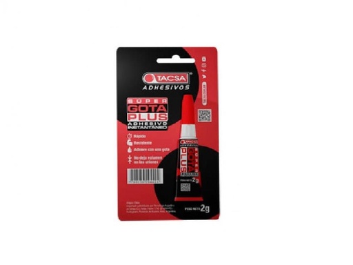 [PTAINSGOT01] ADHESIVO INSTANTANEO GOTA PLUS 2g TACSA