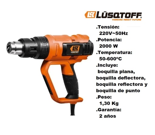 [PCL2000-9-LUSQTOFF] PISTOLA DE CALOR 2000W LUSQTOFF