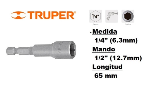 [17839] BOCALLAVE MARGNETICO 1/4" X 2" LARGO TRUPER