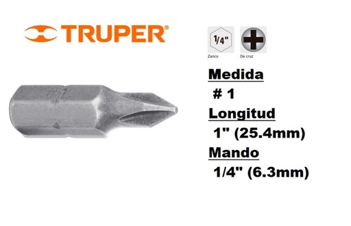 [17822] PUNTA N°1 PHILLIPS 1" LARGO TRUPER