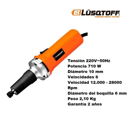 [ARL710-8-LUSQTOFF] AMOLADORA RECTA 10mm 710W 220V LUSQTOFF